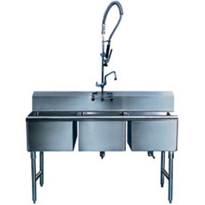 Win-Holt&reg; Triple Tub Bakery and Deli Sink