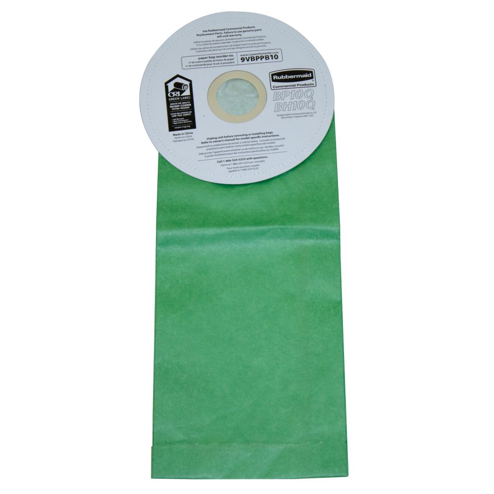 Rubbermaid Replacement Paper Bag for 9VBP10 / 9VBH10 Backpack Vacuums