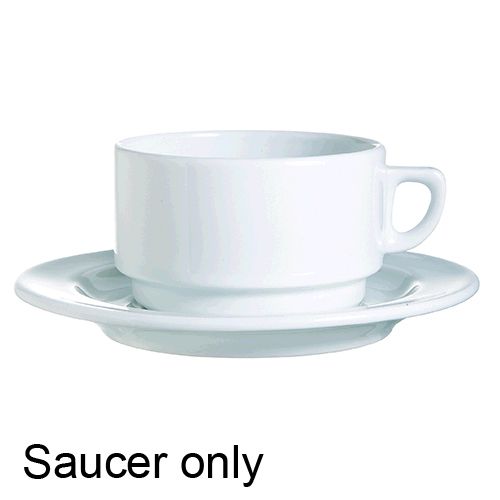 Cardinal Arcoroc Candour White Porcelain 6-1/2" Saucer