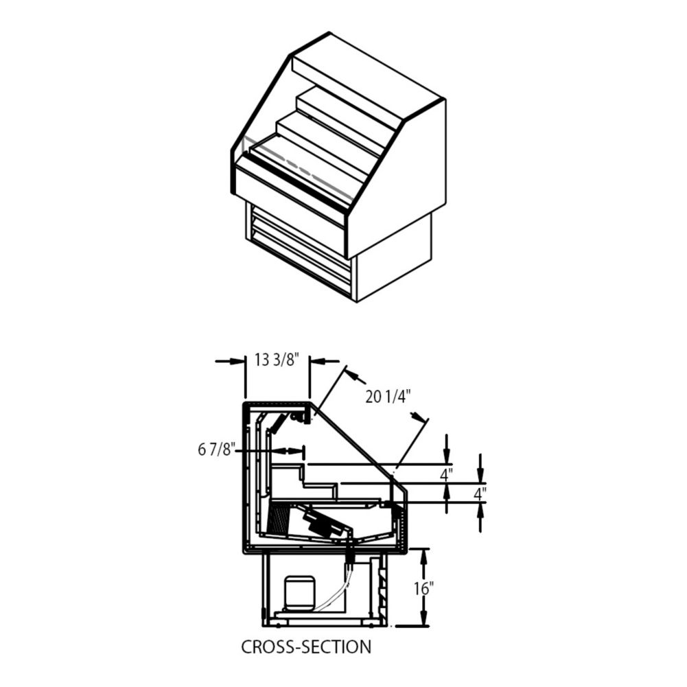 Grab-N-Go Display Case, Refrig