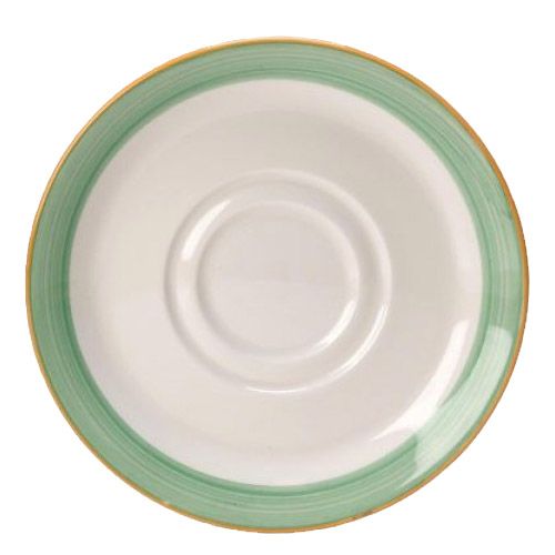 Steelite  Simplicity Rio Green 4-5/8" Double Well Saucer