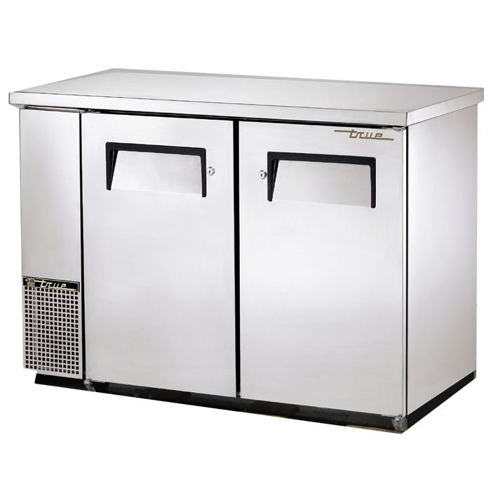 True&reg; S/S Solid Door Food Rated Back Bar Cooler for 104 6-Packs