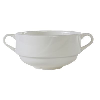 Tuxton&reg; 10 Oz. San Marino AlumaTux With Handle Soup Bowl