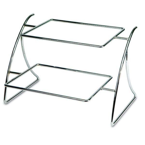 Delfin 18-1/2x14x12 in. 2-Tier Solid Rolled Steel Element Display