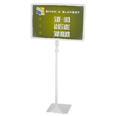 Shaw & Slavsky White Sign Holder