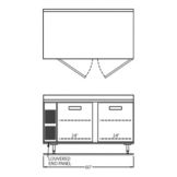 Randell&reg; 60" Refrigerated Side Mount Worktop