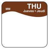 DayMark MoveMark&trade; Trilingual 1" Thursday Day Square