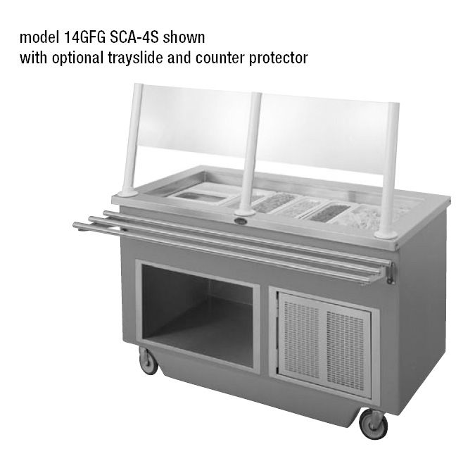 Randell&reg; 60" 4 Pan Open Base Refrigerated Cold Food Table
