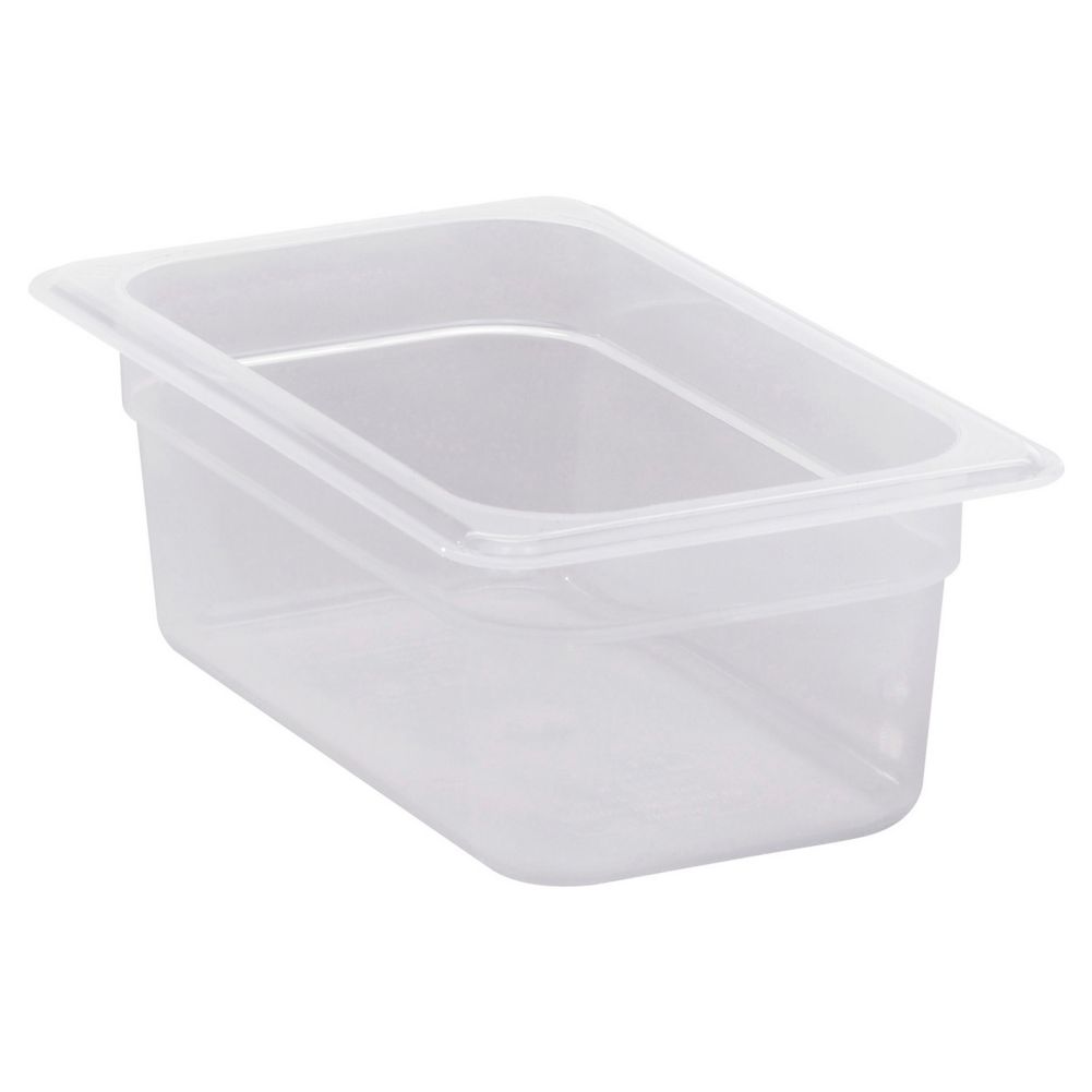 Cambro&reg; Translucent 1/4-Size 4" Deep Food Pan