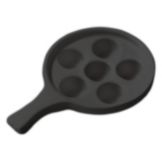 Diversified Ceramics Black Handled 6-Hole Escargot Plate