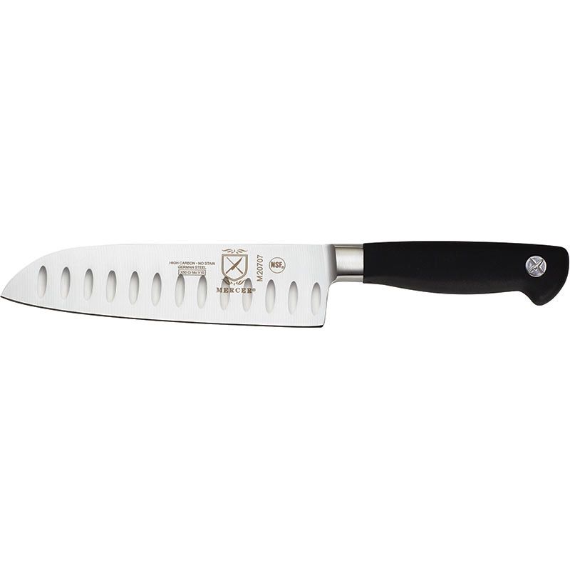 Mercer Cutlery 7"Forged Santoku - Granton Edge Knife