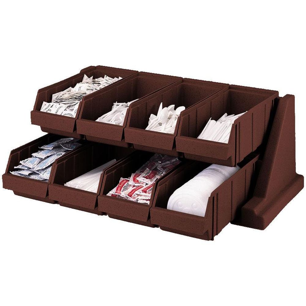 Cambro Versa Dark Brown 8-Bin Organizer Rack