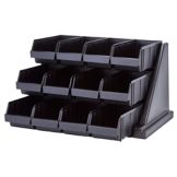 Cambro Versa Black 12-Bin Organizer Rack
