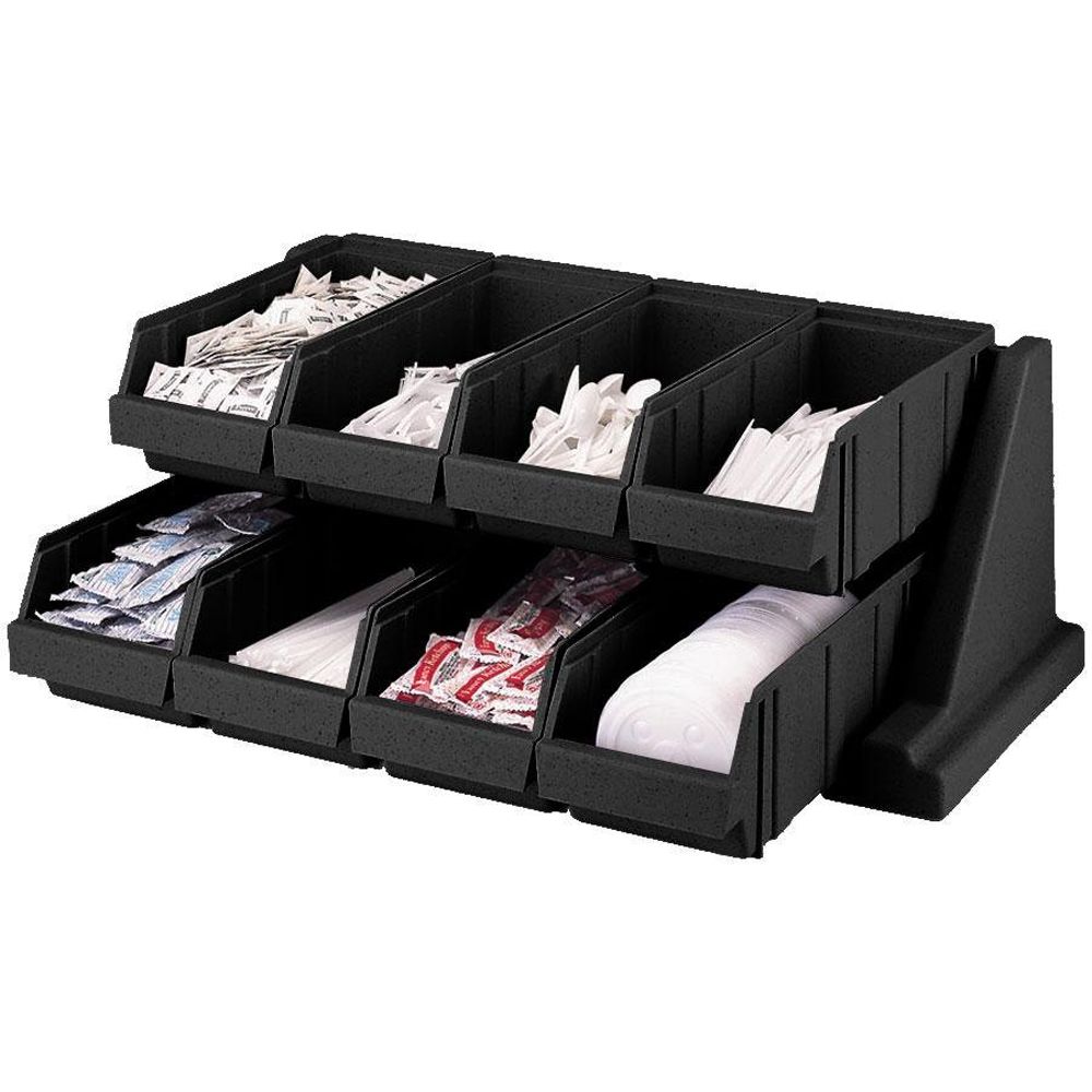 Cambro Versa Black 8-Bin Organizer Rack