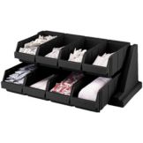 Cambro Versa Black 8-Bin Organizer Rack