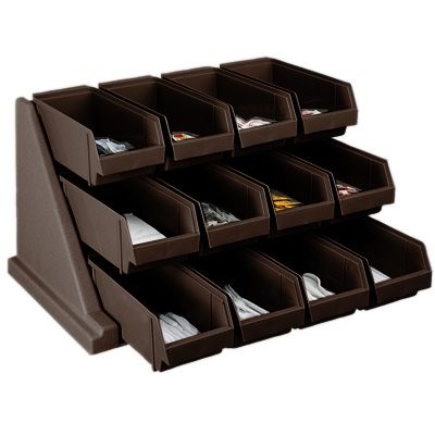 Cambro Versa Dark Brown 12-Bin Organizer Rack