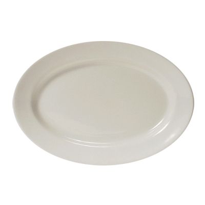 Tuxton&reg; Reno 9-3/8" x 6-1/2" Eggshell Oval Platter