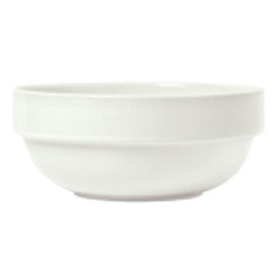 Syracuse White Undecorated Chateau 13 oz Stacking Soup / Cereal Bowl