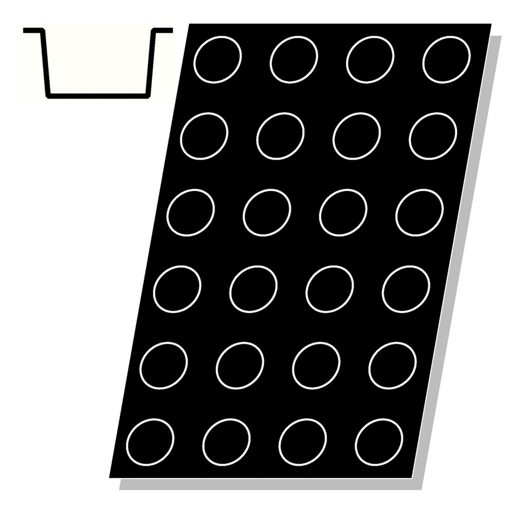 Demarle&reg; Flexipan&reg; 3.1 Oz Cylinder Pan with 24 Molds