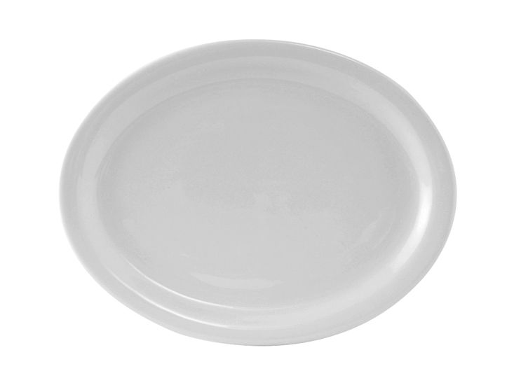 Tuxton Porcelain Oval Platter, White