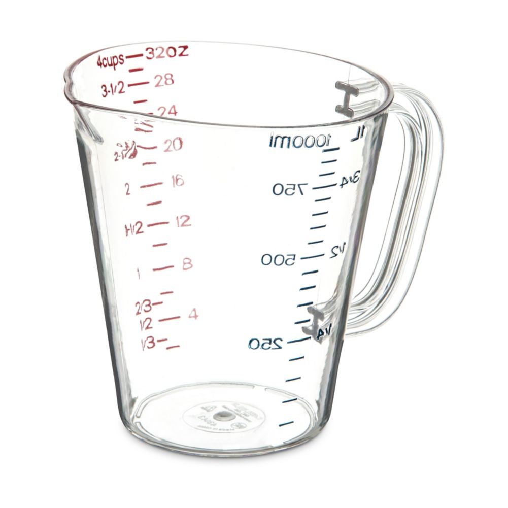 Carlisle&reg; 1-Quart Clear Measuring Cup