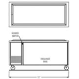 Randell&reg; Stainless Steel 72" Enclosed Base Frost Top Unit