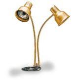 Carlisle&reg; Flexiglow Dual Arm Gold Shade Heat Lamp