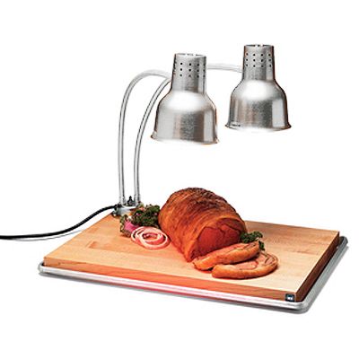 Carlisle&reg; Flexiglow Dual Arm Aluminum Heat Lamp / Carving Station
