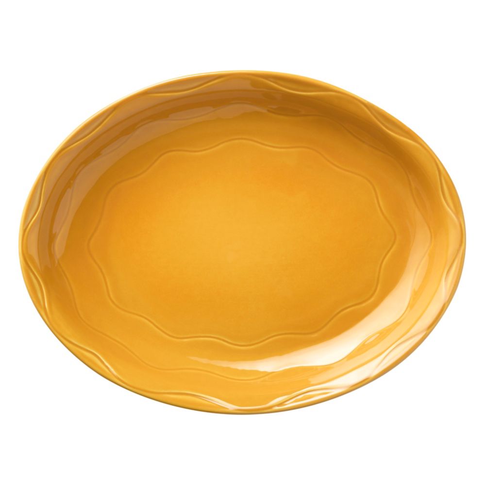 Syracuse Cantina&reg; Saffron Carved Platter, 14" x 11"