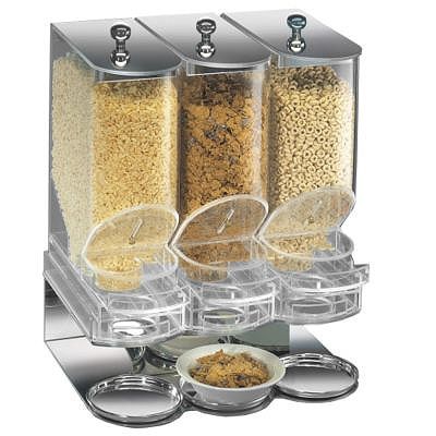 Cal-Mil Elite Portion Control 3-Bin Cereal Unit