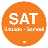 DayMark DuraMark&trade; Trilingual &frac34;" Saturday Day Circle