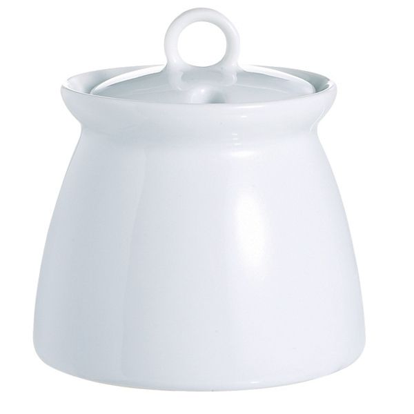 Cardinal Arcoroc Vintage White Porcelain 9 Oz. Sugar Bowl