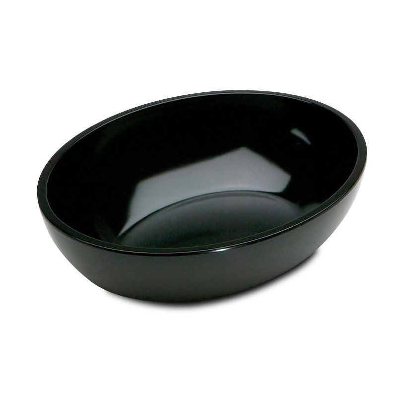 Composite Melamine Black Oval 4.5 Qt Bowl