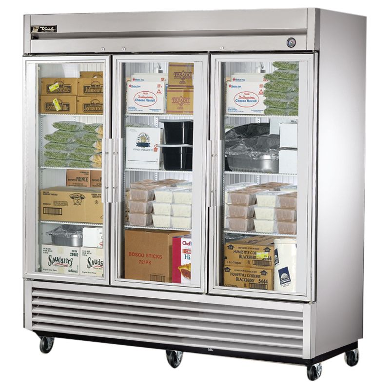 True&reg; 3-Glass Swing Door Reach-In -10&deg;F Freezer, 72 Cu Ft
