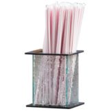 Cal-Mil&reg; Square Faux Glass Body Straw Holder