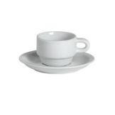 Steelite Varick Cafe White Porcelain 2-3/4 Oz A.D. Stacking Cup