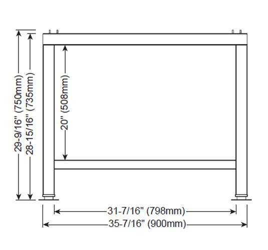 Alto-Shaam 29-7/16" Stationary Stand f/ 7-14ES CombiOven&trade;