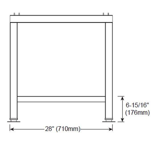 Alto-Shaam 29-7/16" Stationary Stand f/ 7-14ES CombiOven&trade;