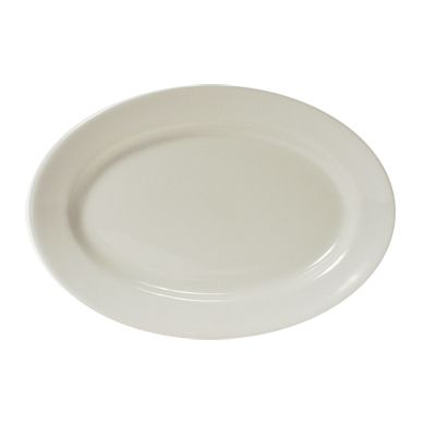Tuxton&reg; Reno 11-5/8" x 8" Eggshell Oval Platter