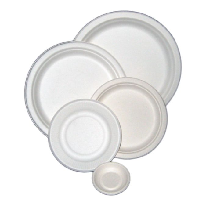 Stalk Market Compostable 6" To-Go Plate with Rippled Edge