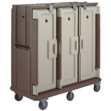 Cambro Granite Sand Tall 3-Comp. Meal Delivery Cart for 14 x 18 Trays