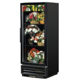 True&reg; Black Glass Swing Door Floral Case Refrigerator, 12 Cubic Ft