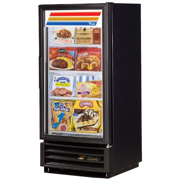 True&reg; 1-Swing Glass Door Freezer Merchandiser, 10 Cubic Ft