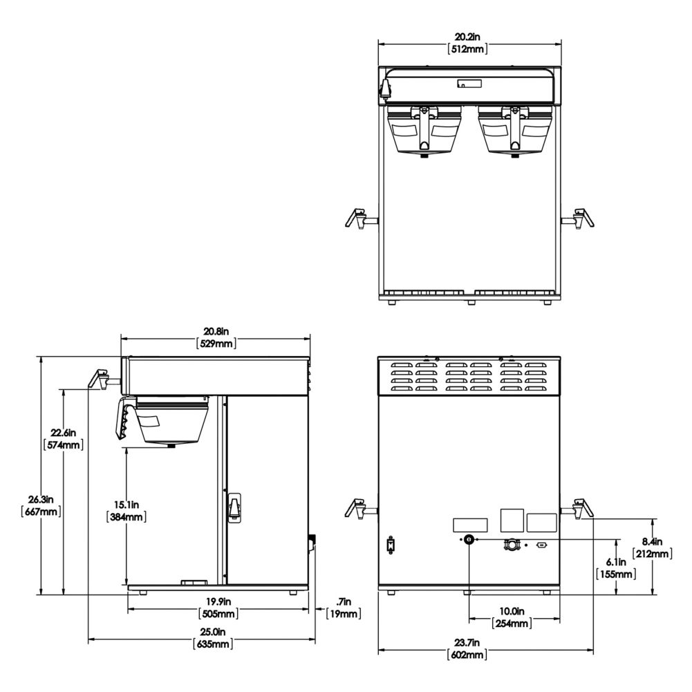 BUNN&reg; ICB-Twin Infusion Series&reg; Coffee Brewer