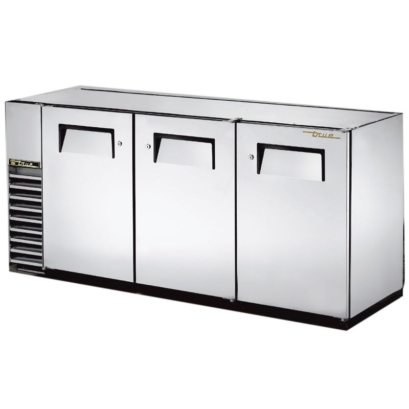 True&reg; S/S 2-Solid Swing Door Back Bar Cooler for 150 6-Packs