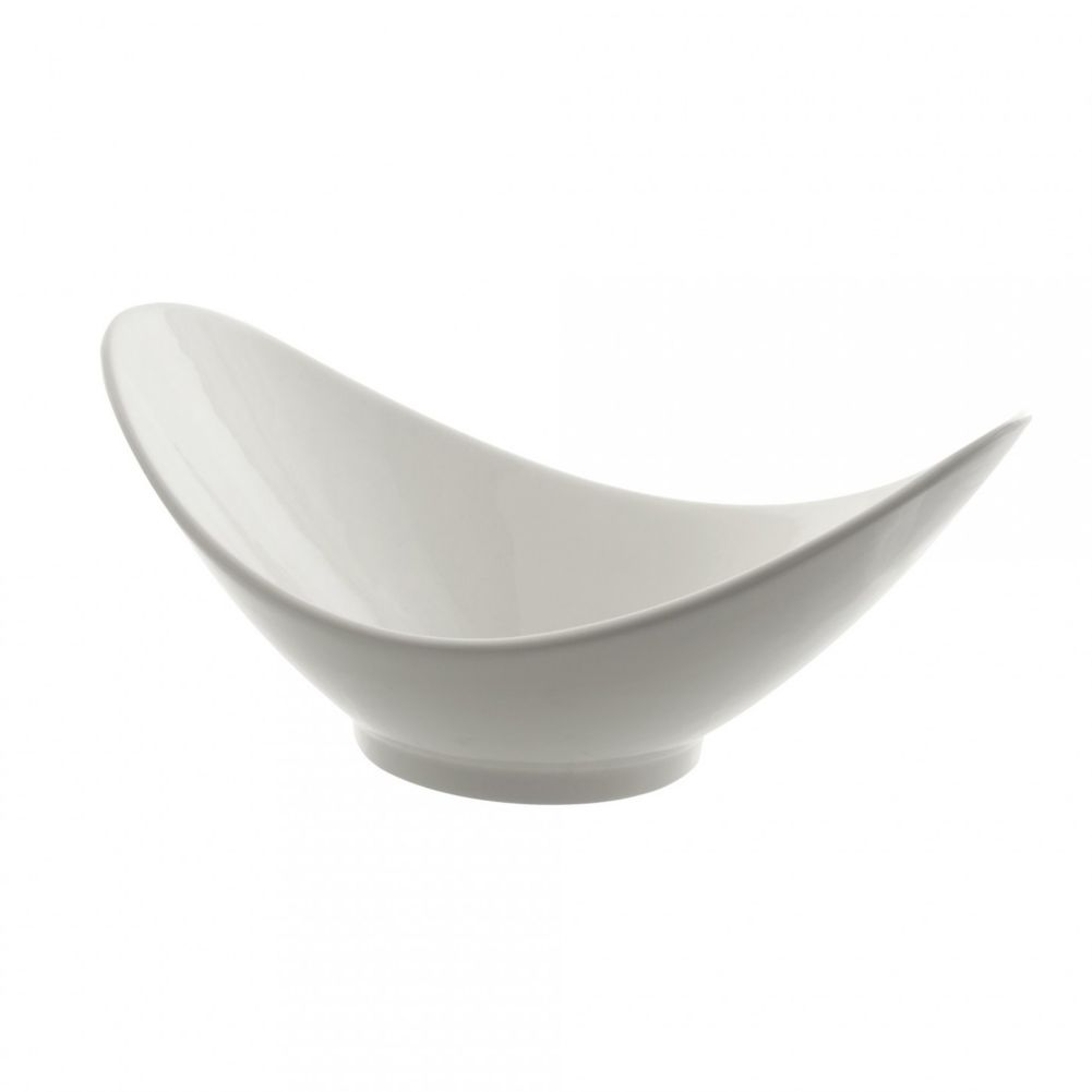 Ten Strawberry Street Whittier White 15" Fruit Bowl