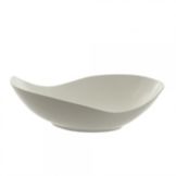 Ten Strawberry Street Whittier White 16" Canoe Bowl