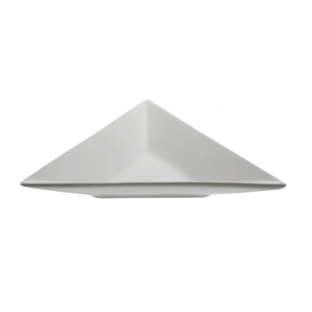 Ten Strawberry Street Whittier White 5-1/2" Triangle Tid Bit Tray