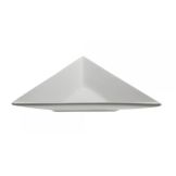 Ten Strawberry Street Whittier White 5-1/2" Triangle Tid Bit Tray