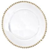 Ten Strawberry Street Belmont Gold 13" Beaded Charger Plate